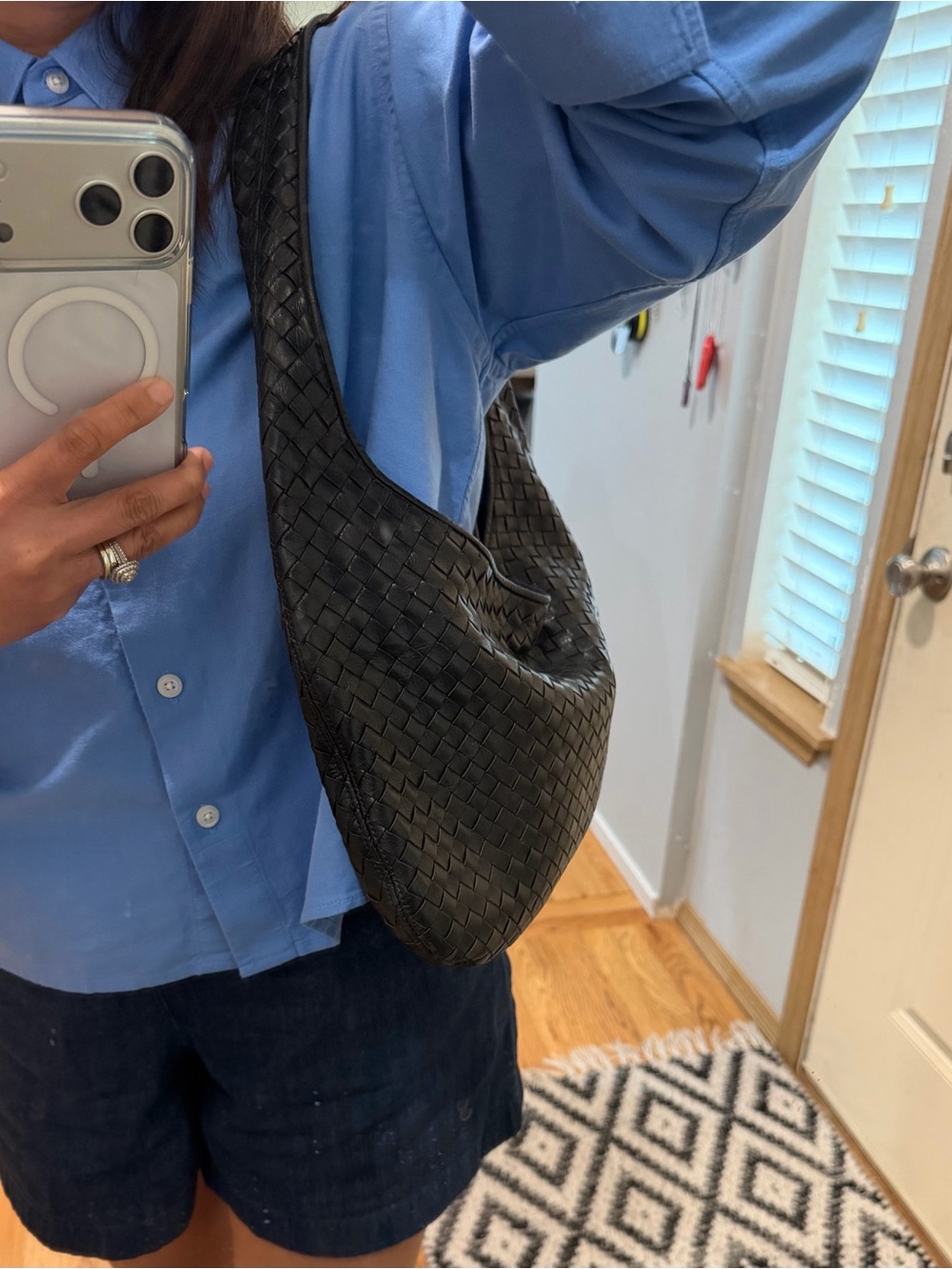 authentic vintage Bottega Venetta Intrecciato black hobo bag - Picture 13 of 14